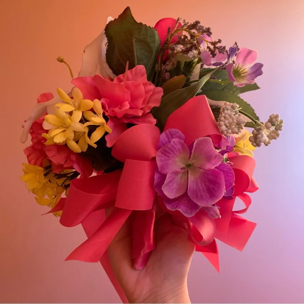 Handmade Wedding Bouquet Faux Floral Arrangement Faux Floral Bridal Bouquet